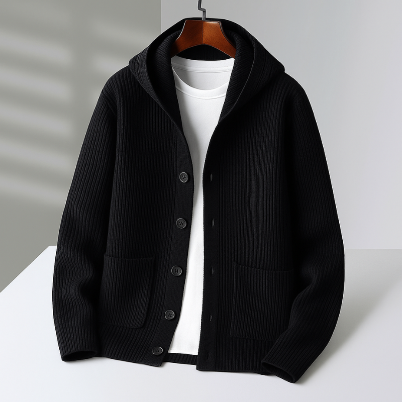 Michael | Stylish Warmth Hooded Cardigan