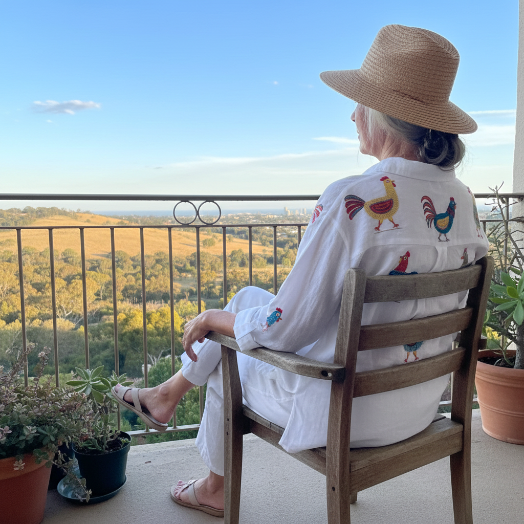 Ingrid™ | Playful Hen Blouse