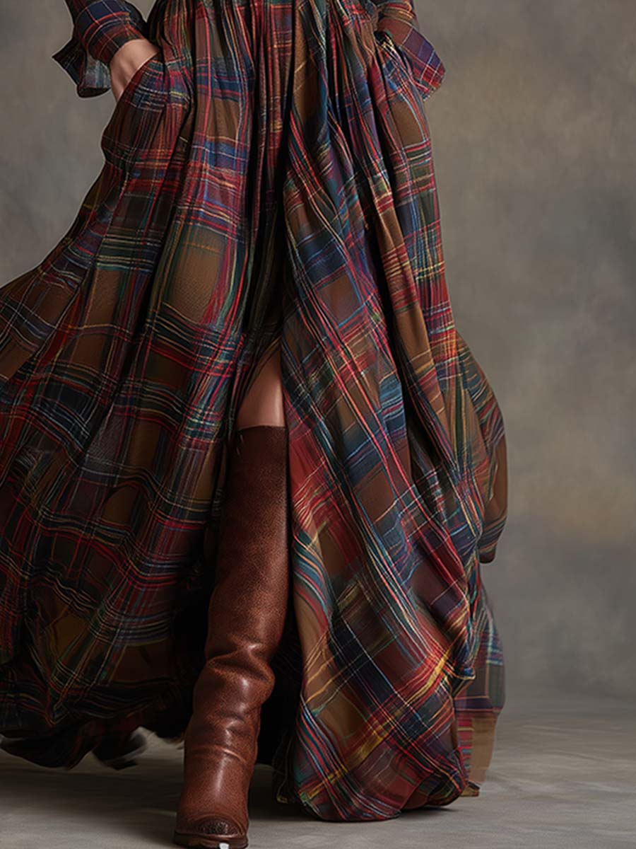 The Unity™ | Plaid Statement Maxi Dress