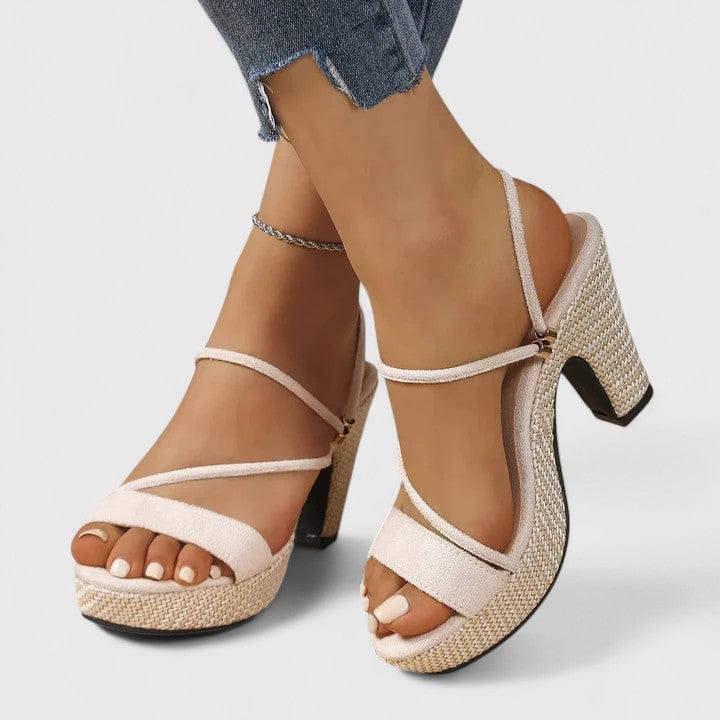 Elara Raffia-Platform Sandal
