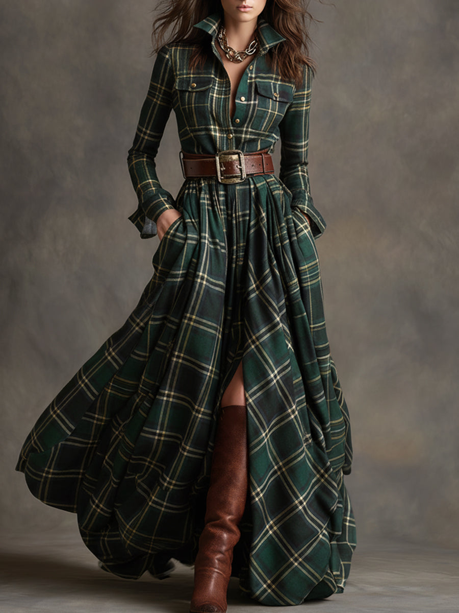 The Unity™ | Plaid Statement Maxi Dress