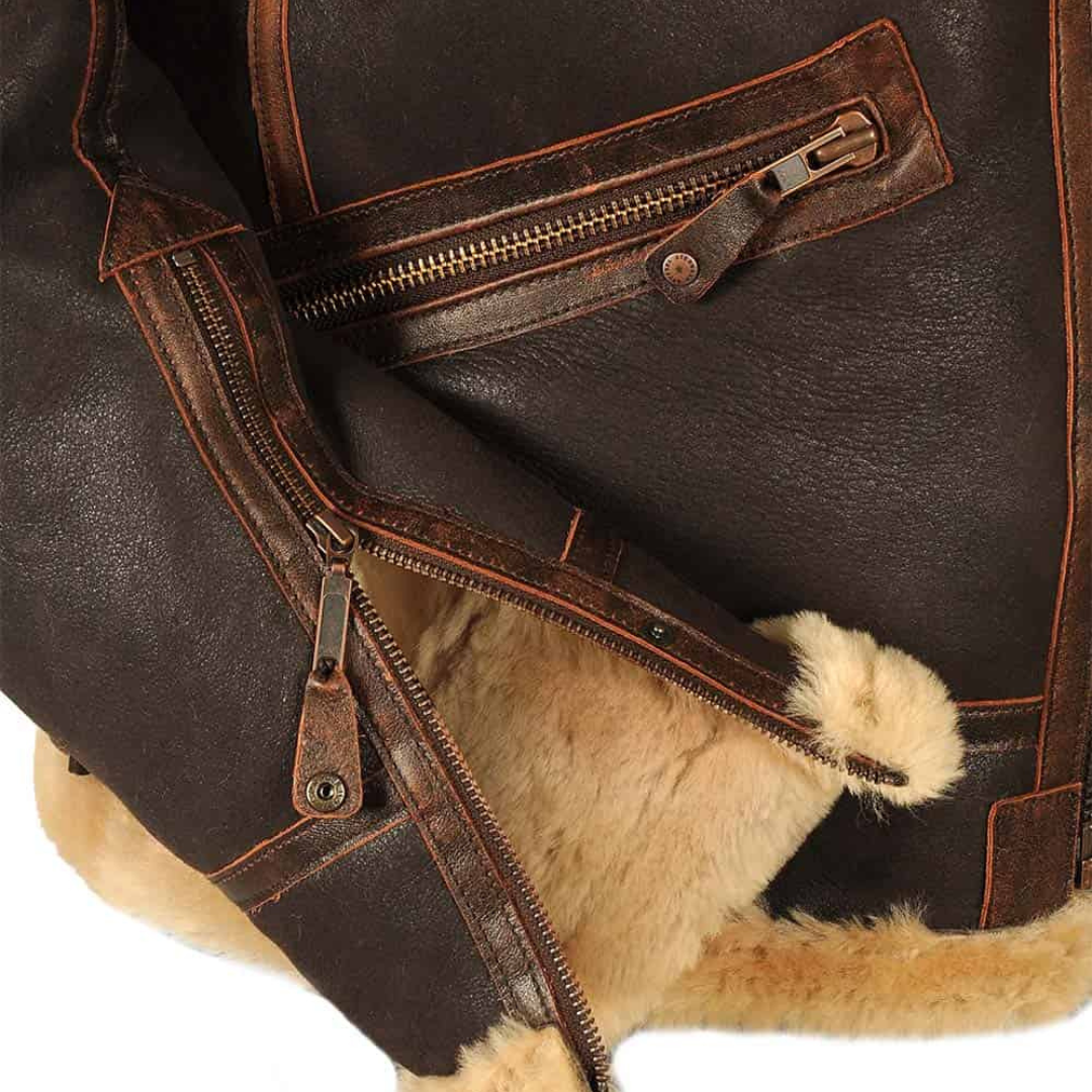 Travis | Leather Aviator Jacket Style