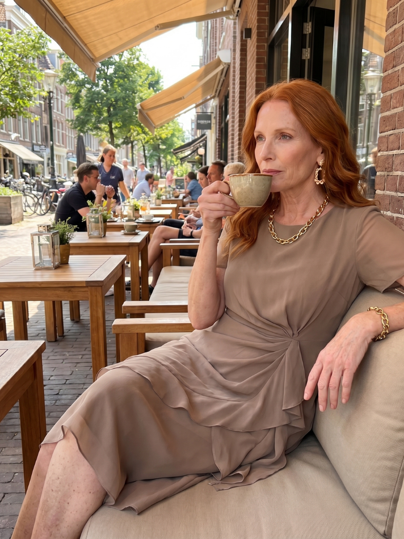 The Sara™ — Draped Elegant Dress