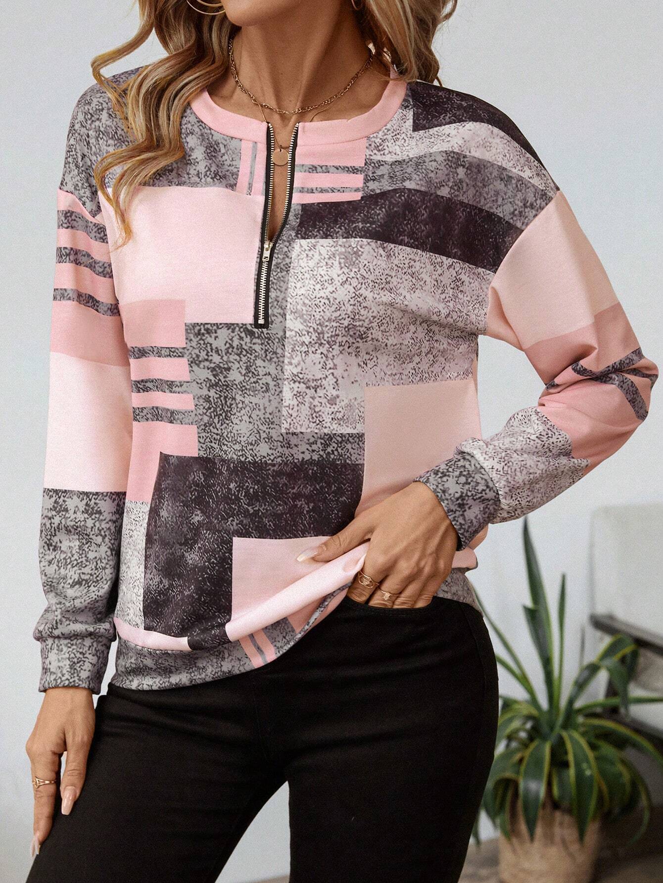 Oceane™ | Chic Vintage Half-Zip Sweatshirt