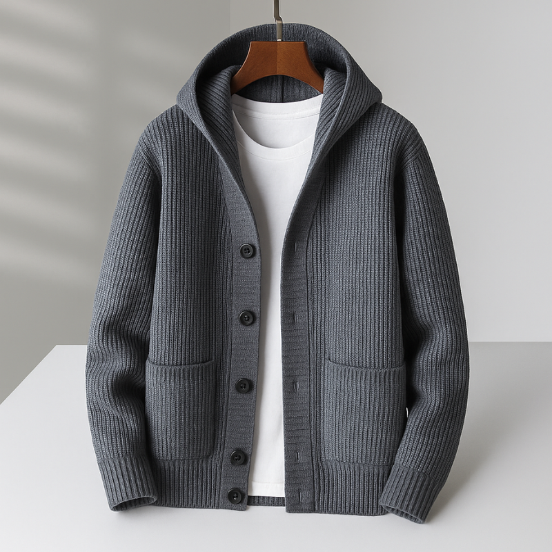 Michael | Stylish Warmth Hooded Cardigan