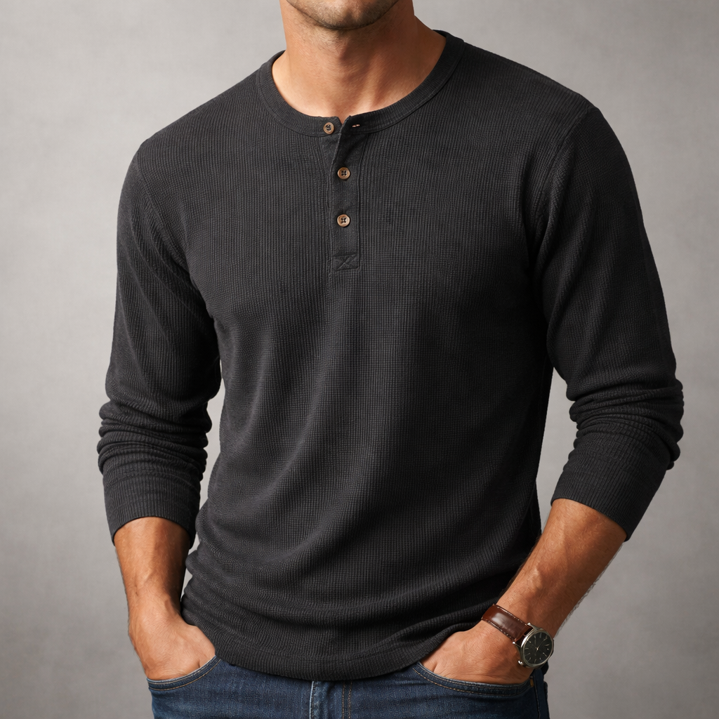 The Meyer™ | Textured Henley Shirt