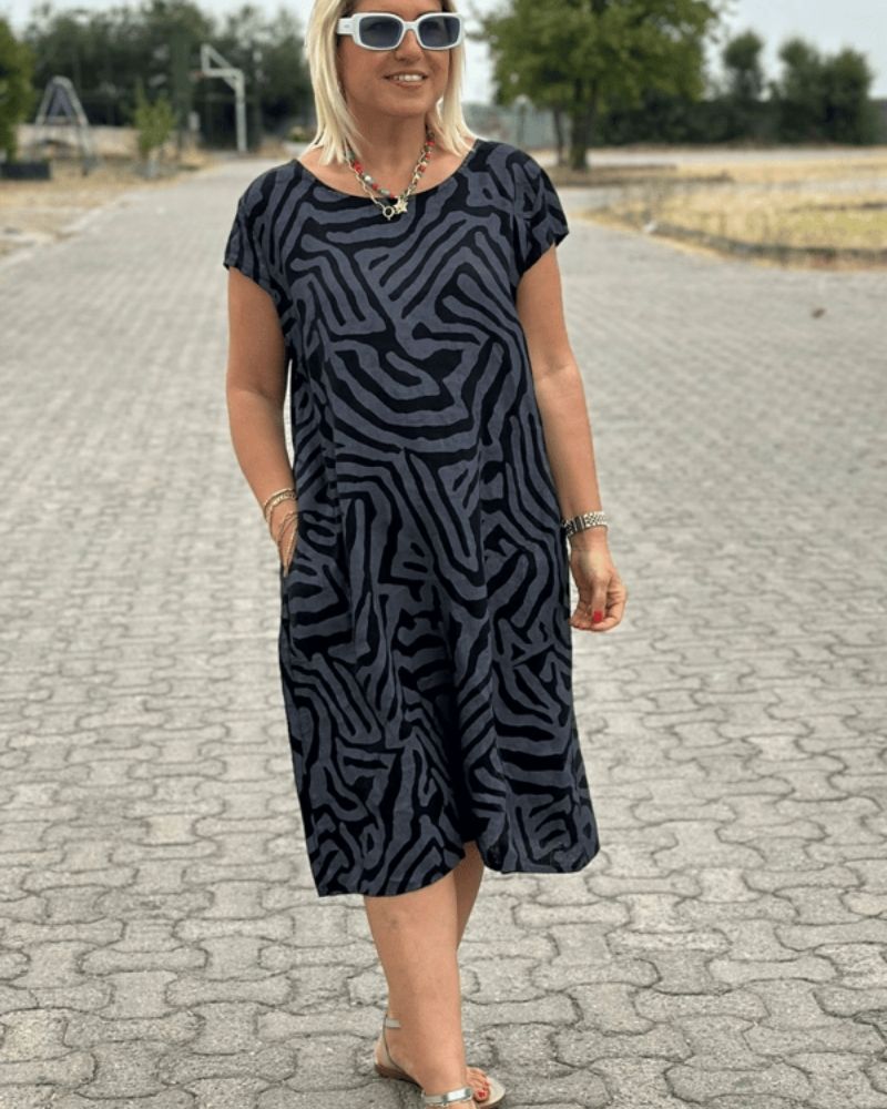 Nylah | Summer Dress With A Round Neck