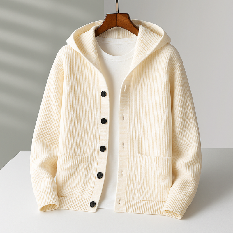 Michael | Stylish Warmth Hooded Cardigan