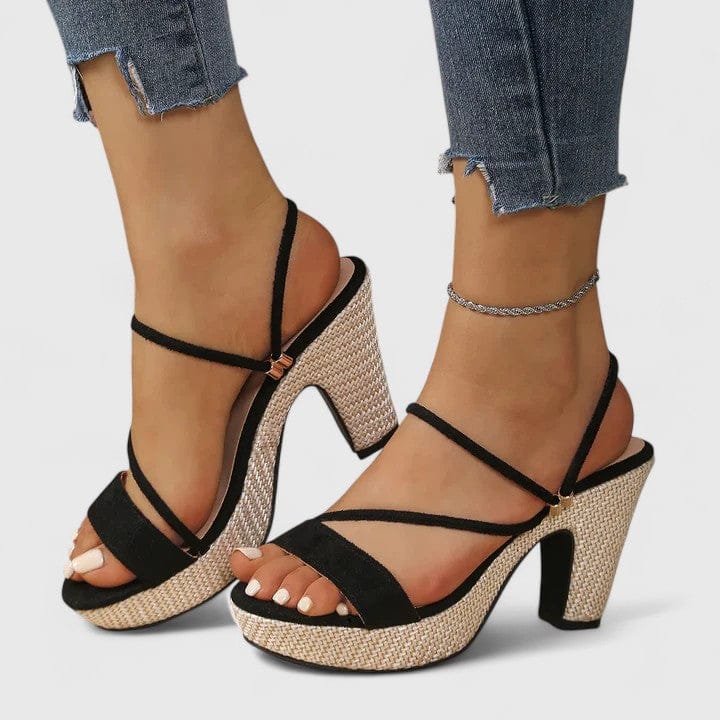Elara Raffia-Platform Sandal