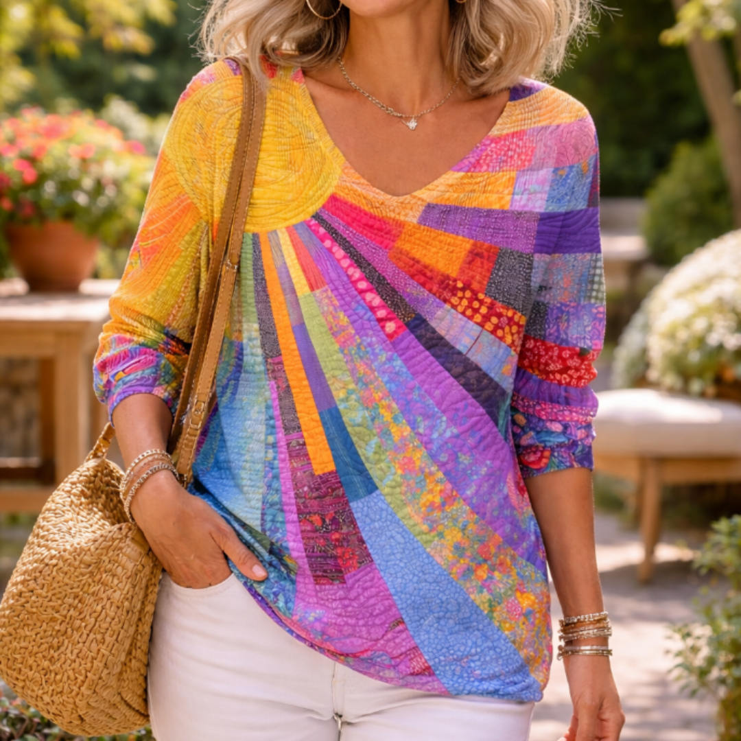 Vivienne™ Vintage Patchwork Top