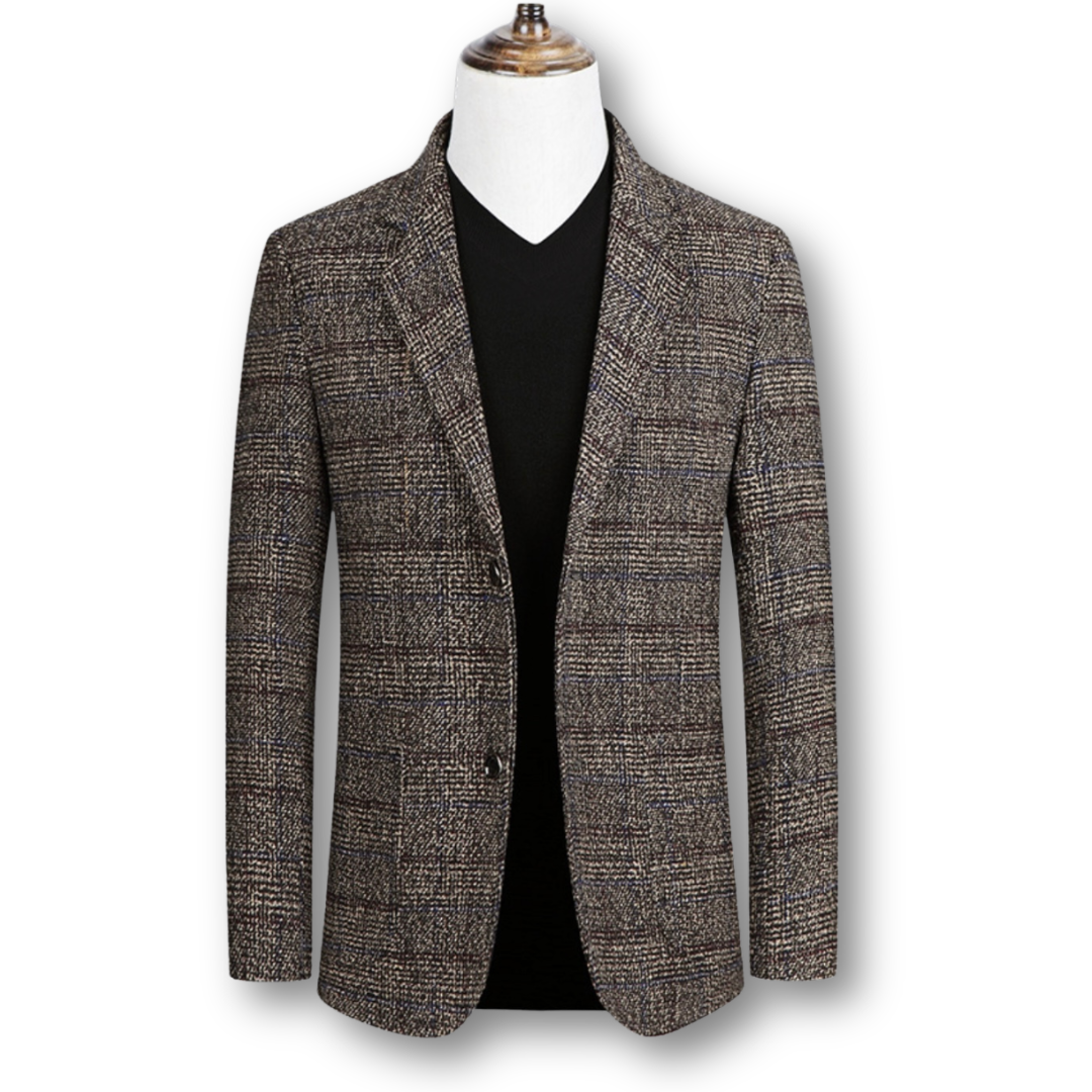 Jaxon | Elegant Tartan Fabric Blazer