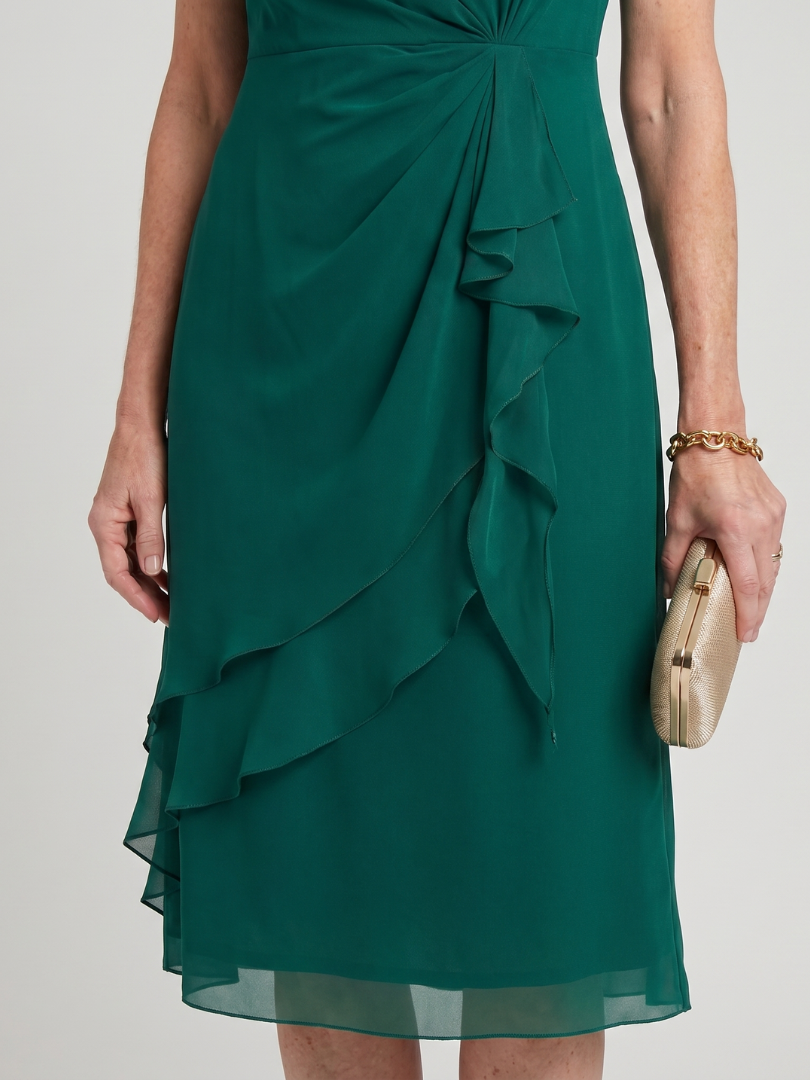 The Sara™ — Draped Elegant Dress