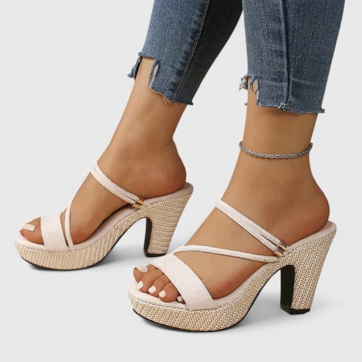 Elara Raffia-Platform Sandal