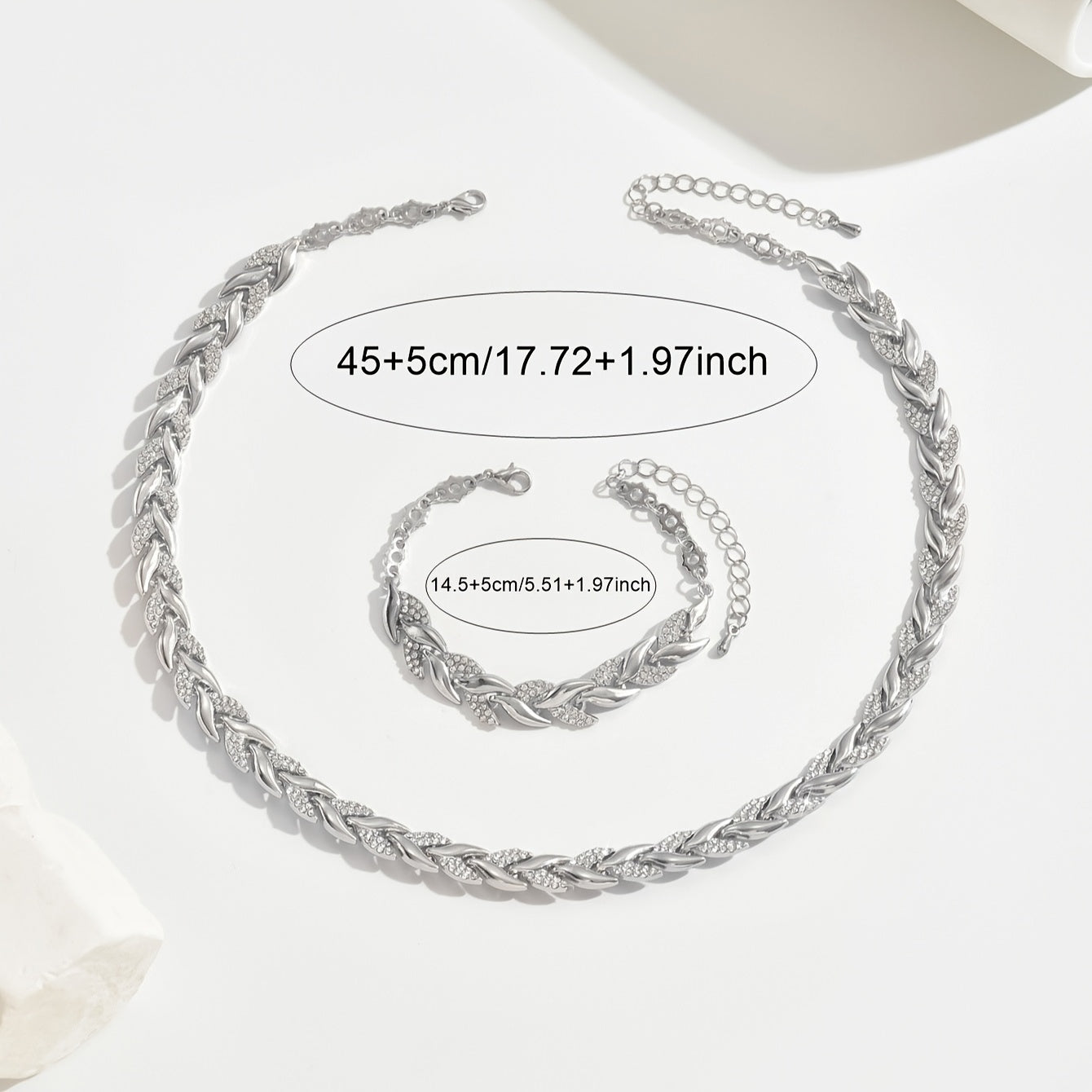 Isla™ Wheat-Link Necklace & Bracelet Set