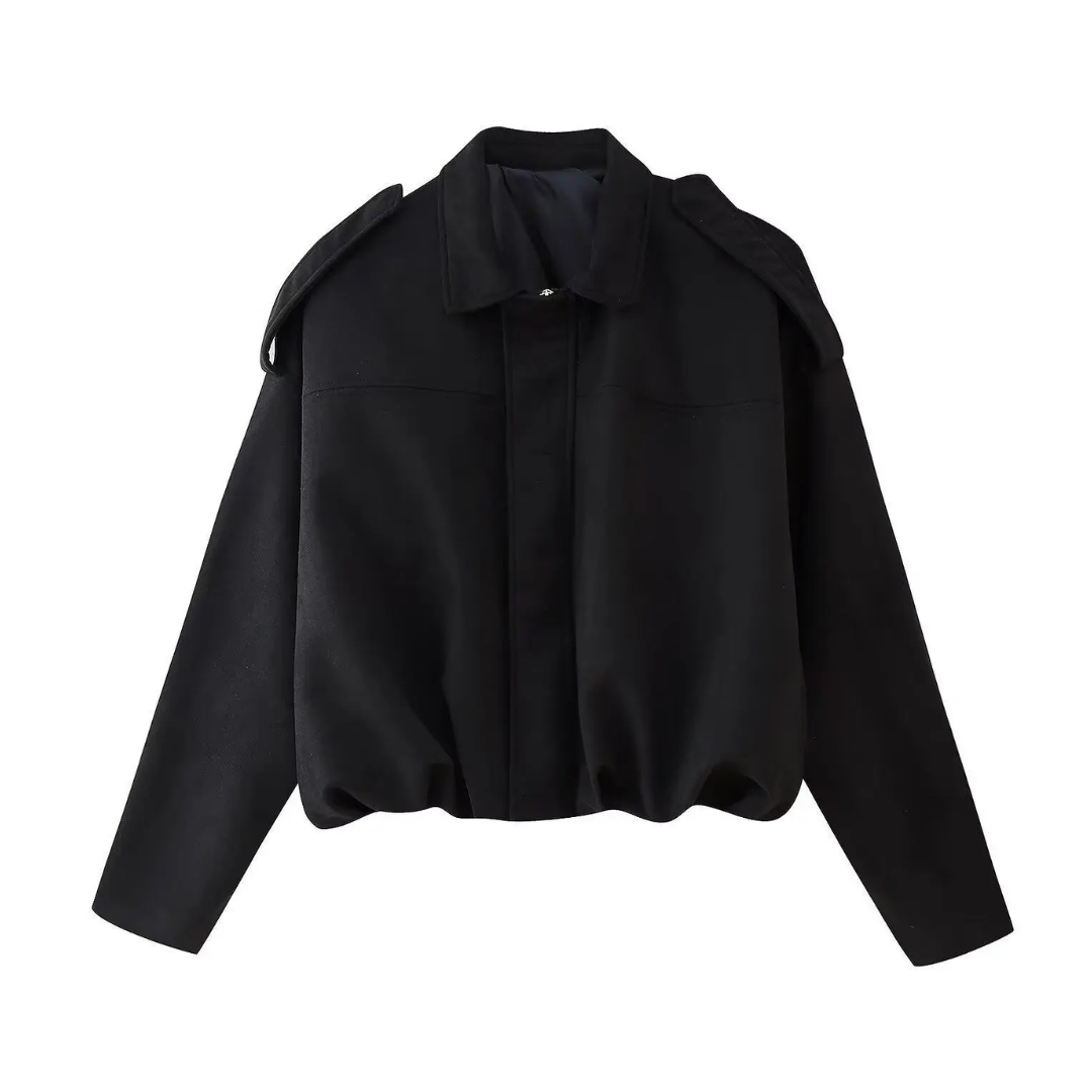Jean™ – Vintage Suede Epaulet Bomber Jacket