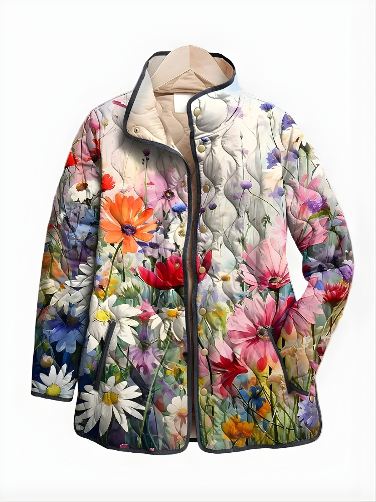 The Wren™ — Vintage Floral Quilted Jacket