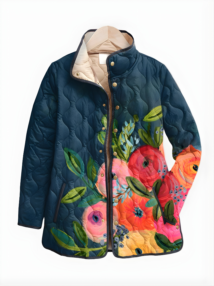 The Wren™ — Vintage Floral Quilted Jacket