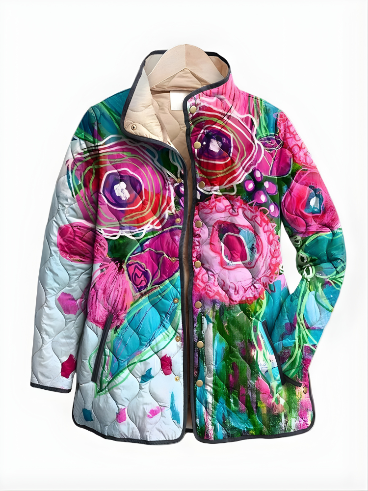The Wren™ — Vintage Floral Quilted Jacket