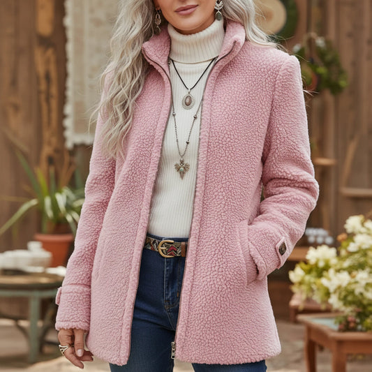 The Cassandra™ | Textured Fleece Zip Jacket