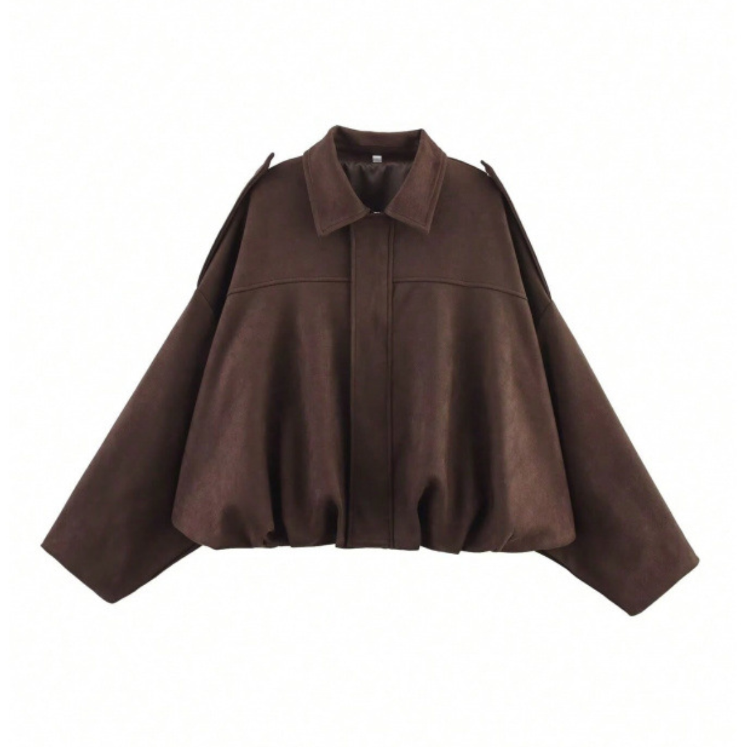 Jean™ – Vintage Suede Epaulet Bomber Jacket