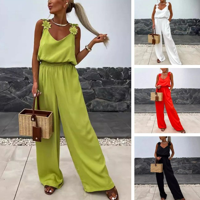 Matilda | Sleeveless Wide Leg Jumpsuit