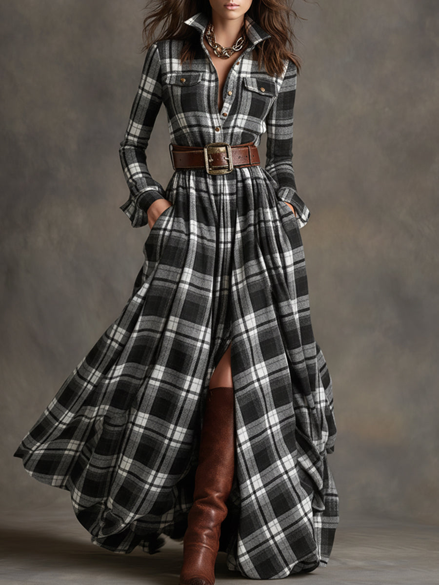 The Unity™ | Plaid Statement Maxi Dress