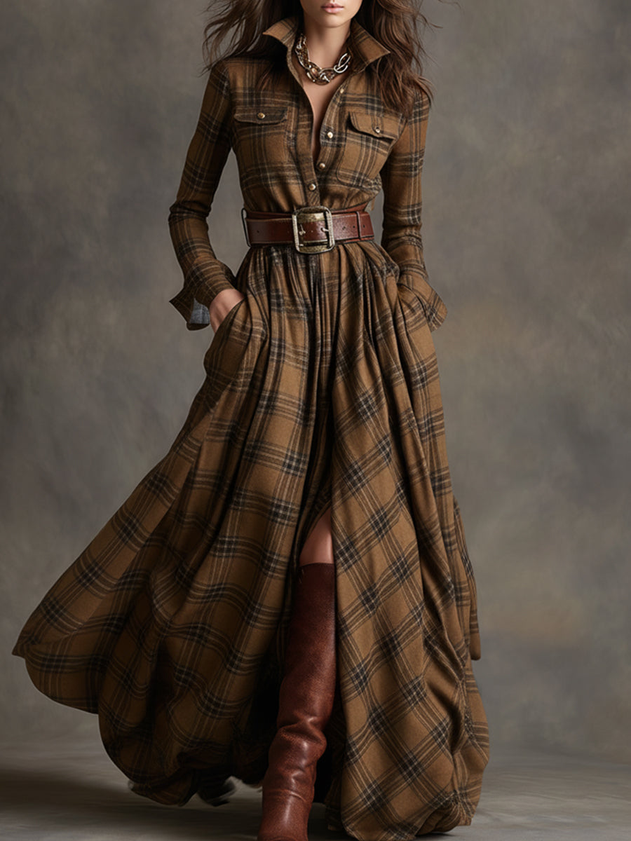 The Unity™ | Plaid Statement Maxi Dress