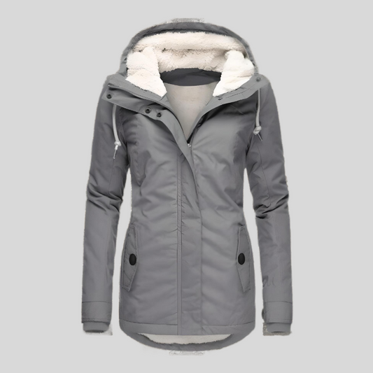 Alienor | Long Jacket with Hood and Lining