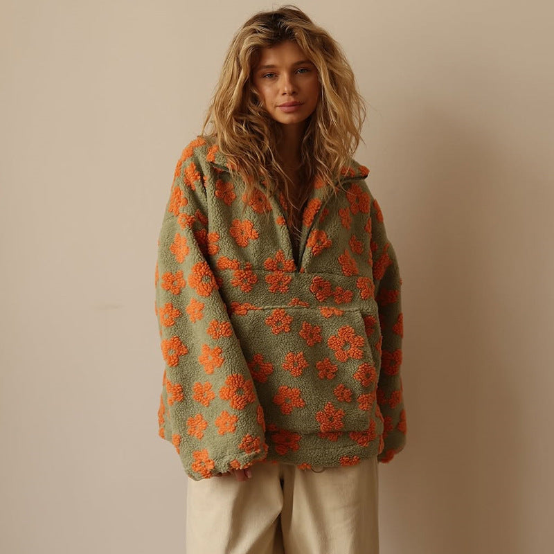 Daisy™ | Floral Sherpa Fleece Pullover