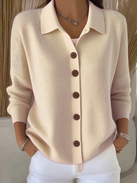 Ava™  | Collared Knit Cardigan