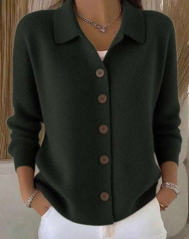 Ava™  | Collared Knit Cardigan