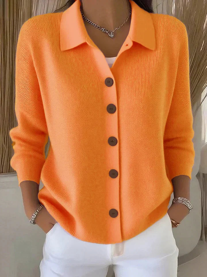 Ava™  | Collared Knit Cardigan