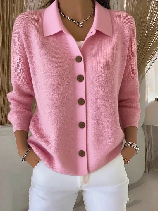 Ava™  | Collared Knit Cardigan