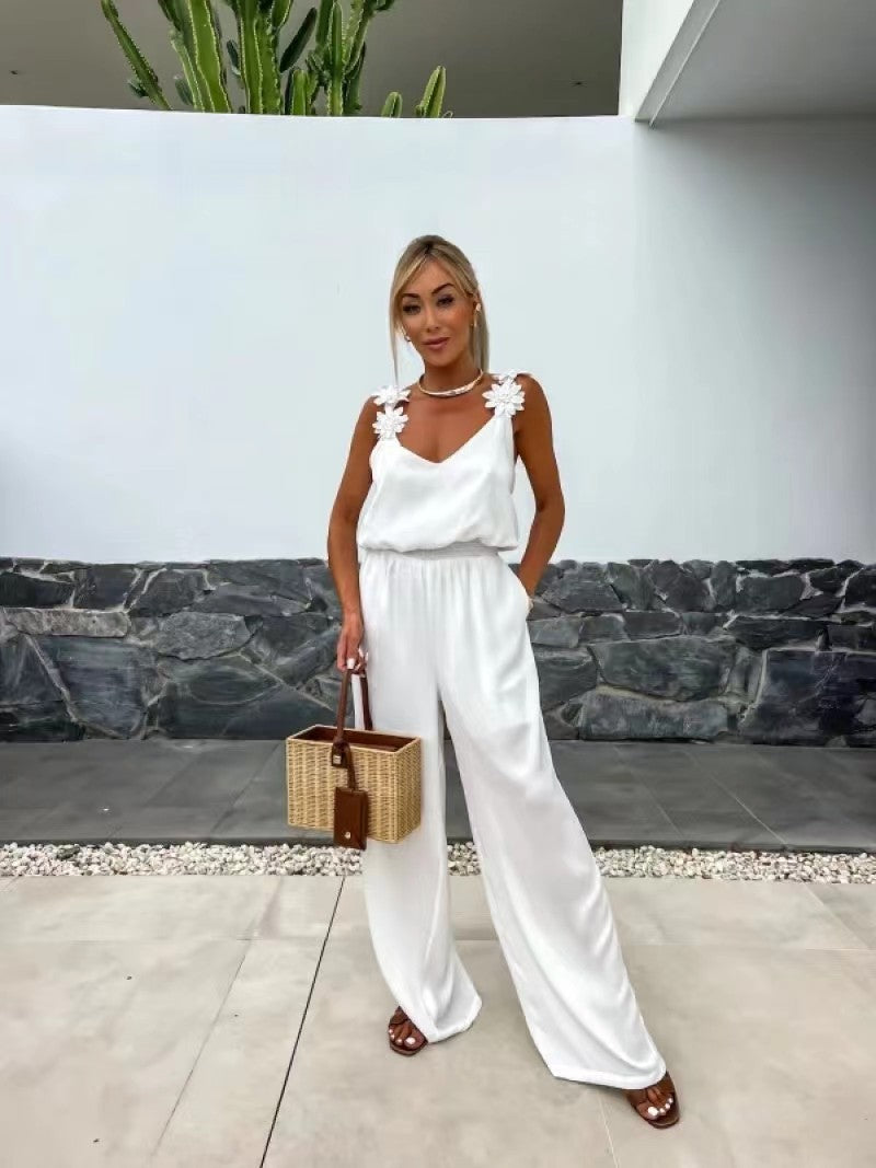 Matilda | Sleeveless Wide Leg Jumpsuit