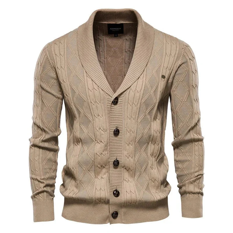 Cedric | Men's Cardigan With Button Placket