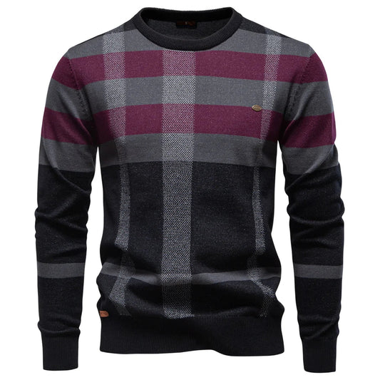 Neville | Men's Knitted Sweater With Diamond Design