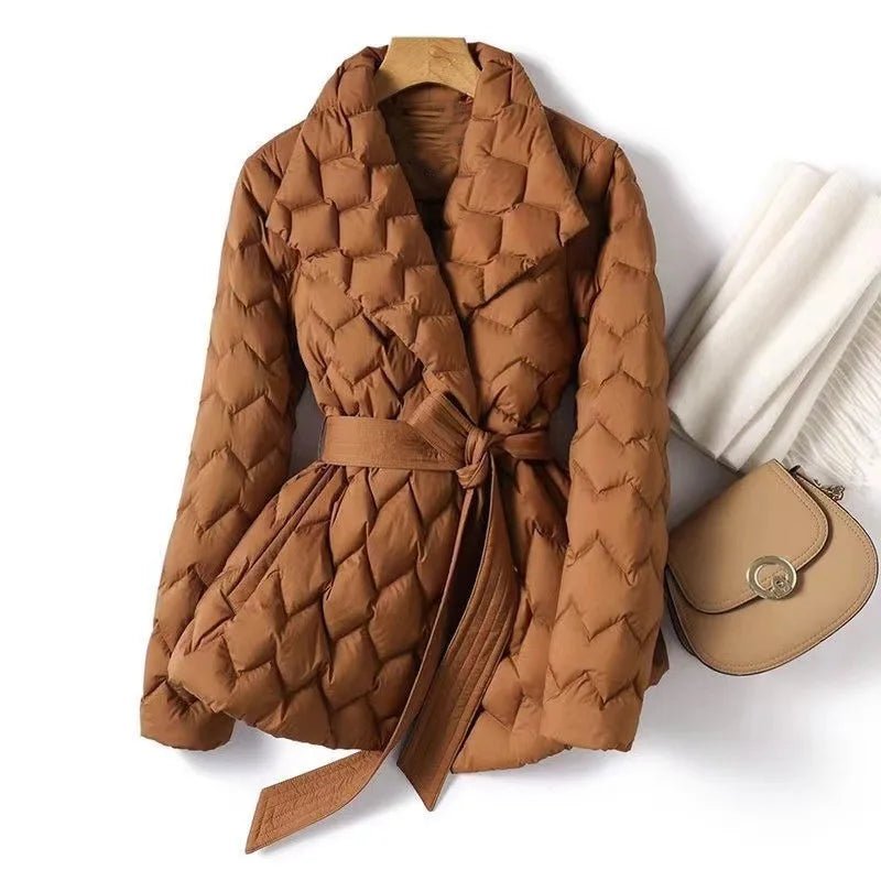 Zoe | Elegant Tie Belt Jacket