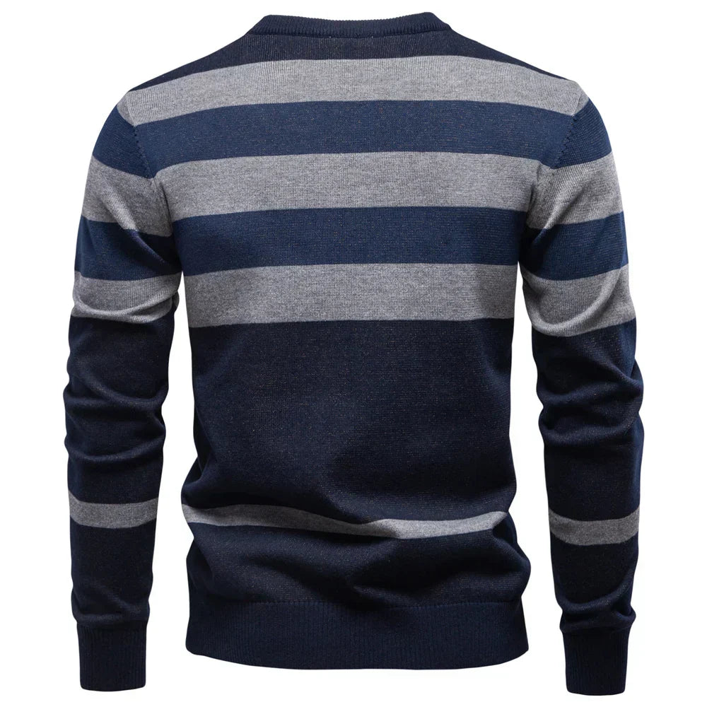 Neville | Men's Knitted Sweater With Diamond Design