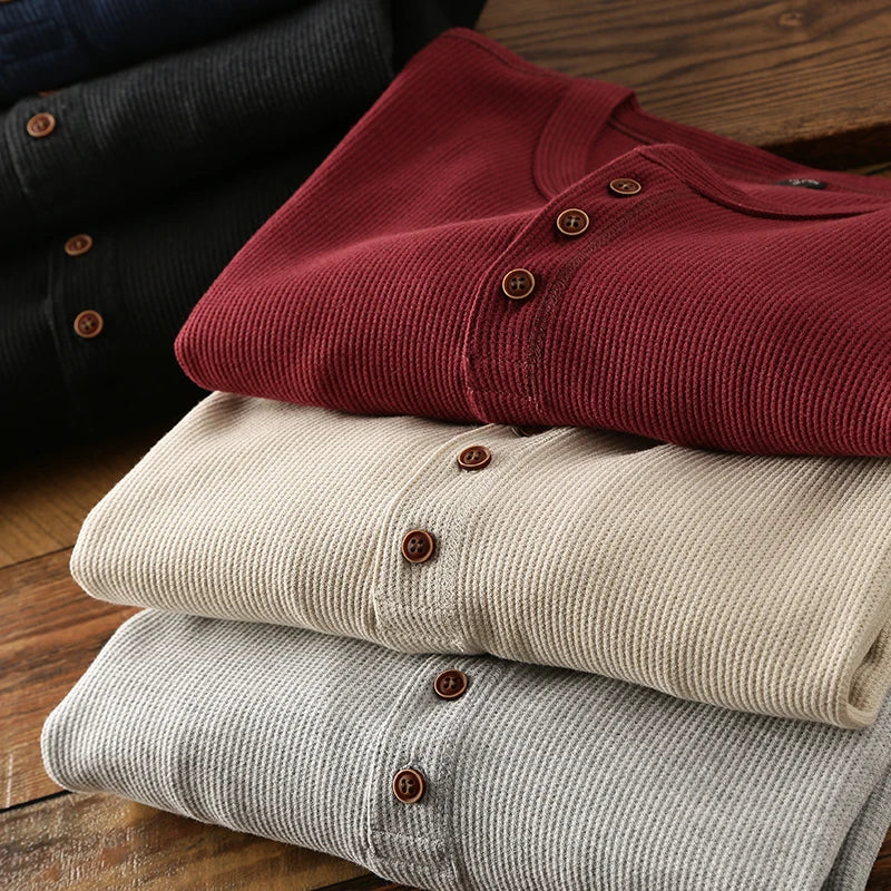 The Meyer™ | Textured Henley Shirt