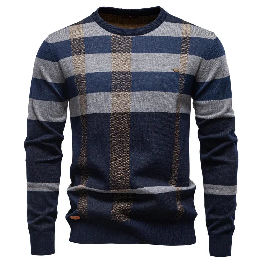 Neville | Men's Knitted Sweater With Diamond Design