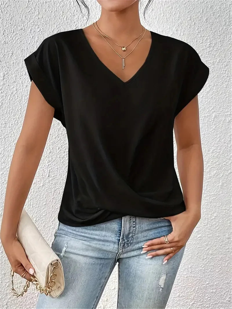 Lara™ Elegant V-Neck Tee
