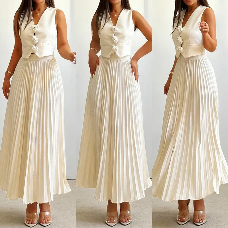 Beyza | Elegant Sleeveless Two Piece Set
