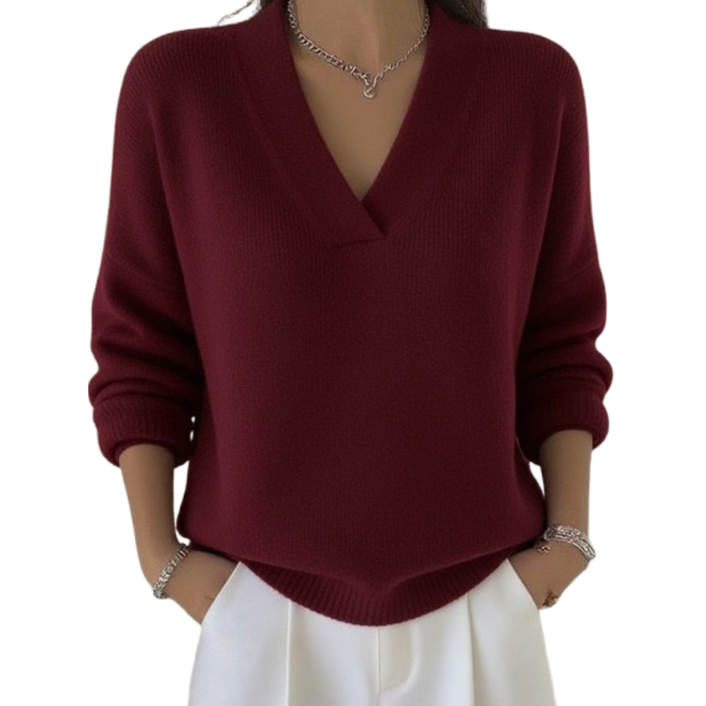 Shirley™| Effortless V Neck Sweater