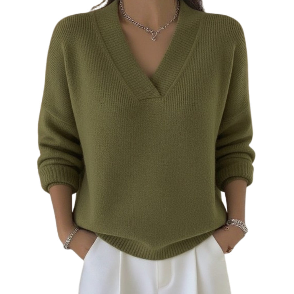 Shirley™| Effortless V Neck Sweater