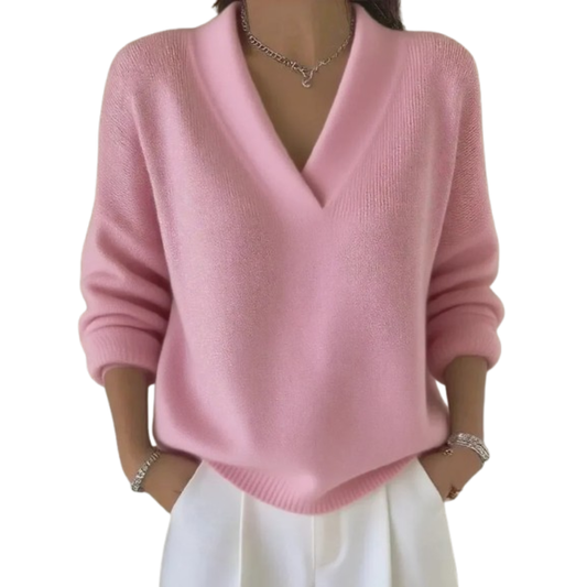 Shirley™| Effortless V Neck Sweater