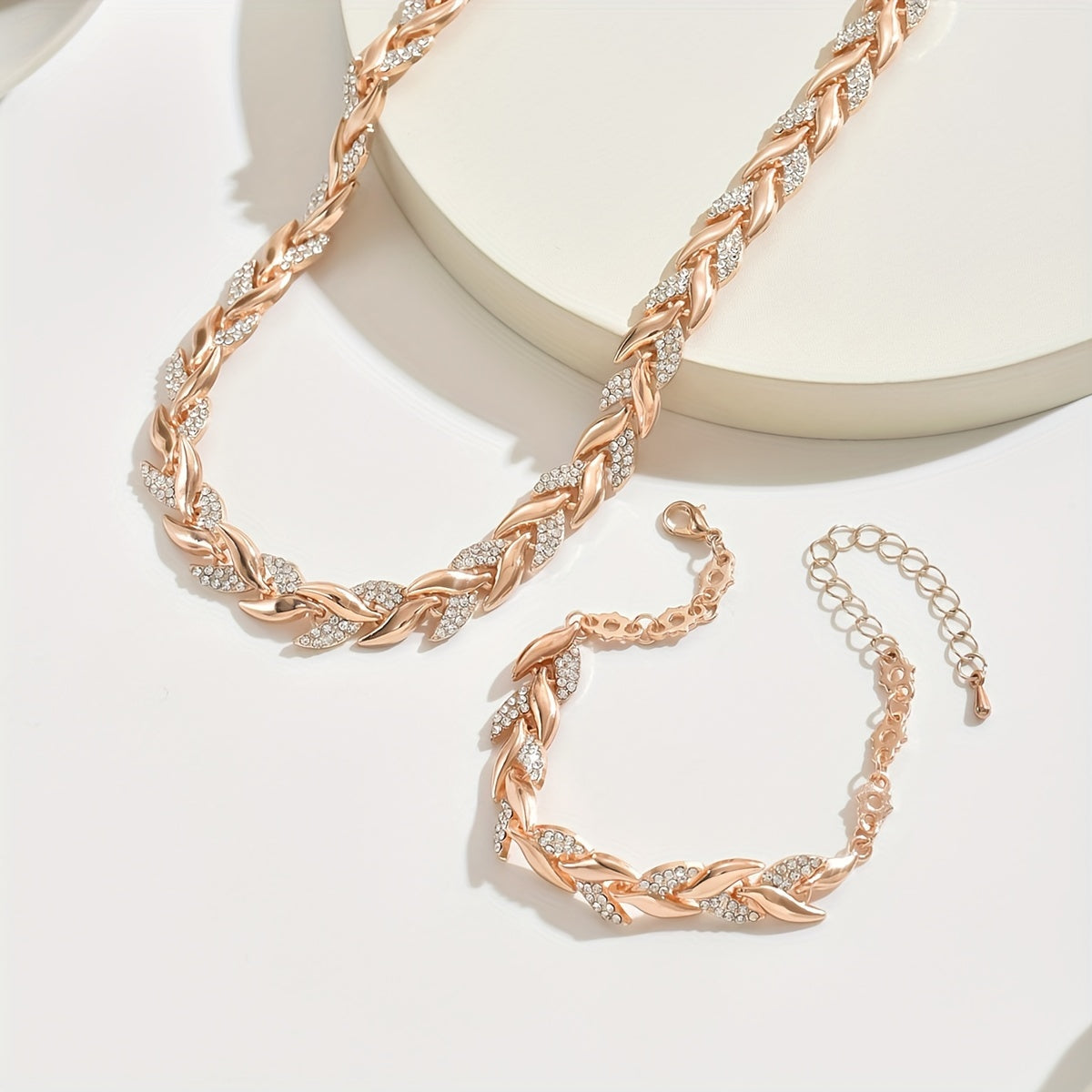 Isla™ Wheat-Link Necklace & Bracelet Set