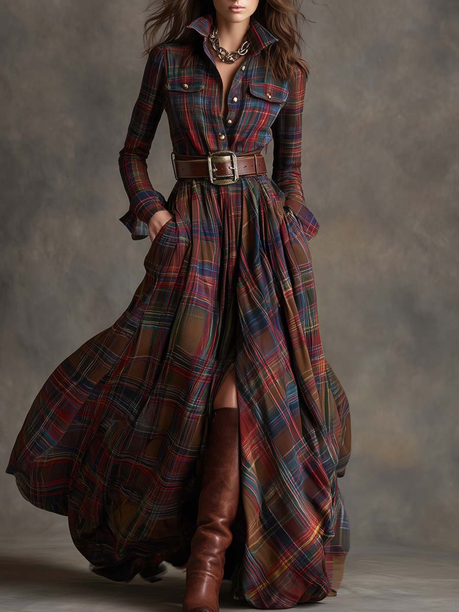 The Unity™ | Plaid Statement Maxi Dress