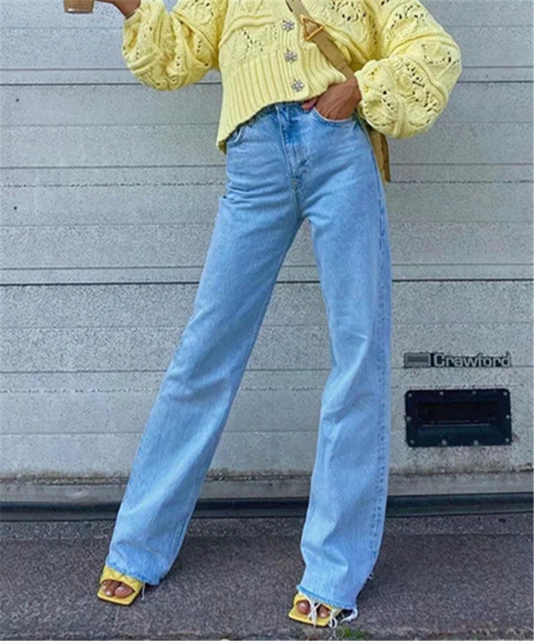 High Raise Wide Jeans