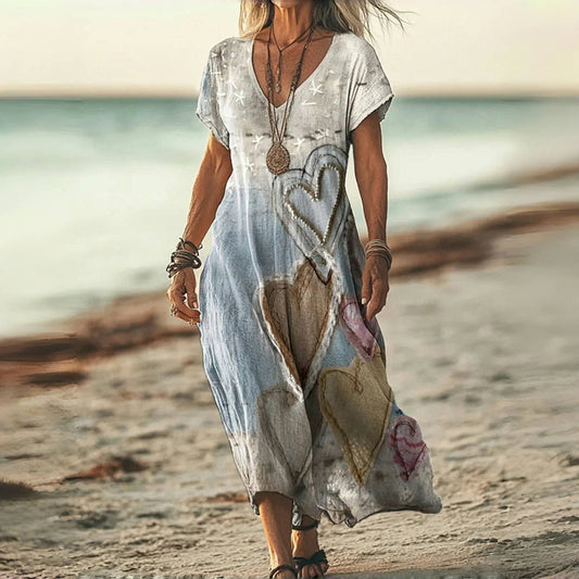 Estrella™ Plus Size Vintage Heart Dress