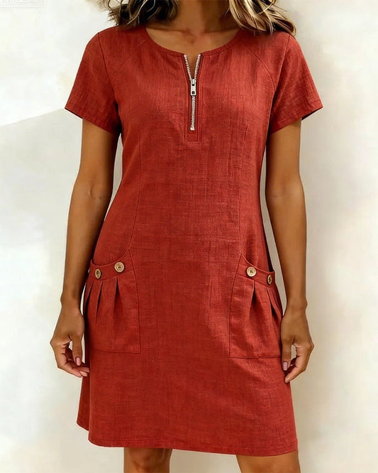 Poppy™ Zip-Front Dress